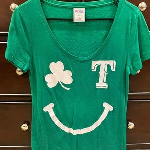 PINK Victoria's Secret Texas Rangers Green Tee
